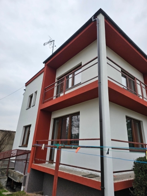  Termoizolacja przegrody pionowe 
  Styropian Arsanit  200 mm lambda 0,31
 tynk Kabe Farby Silco Avant ziarno 1,5mm
 Komplet (usługa, materiał)