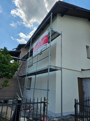  Termoizolacja przegrody pionowe 
  Styropian Arsanit  200 mm lambda 0,31
 tynk Kabe Farby Silco Avant ziarno 1,5mm
 Komplet (usługa, materiał)